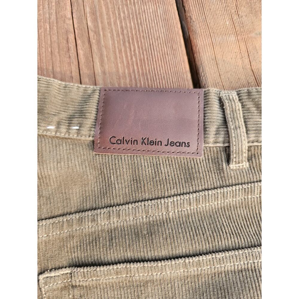 Calvin Klein Corduroy Jean’s Men’s 34 Brown Straight Leg Flat Front Pants - Picture 11 of 11